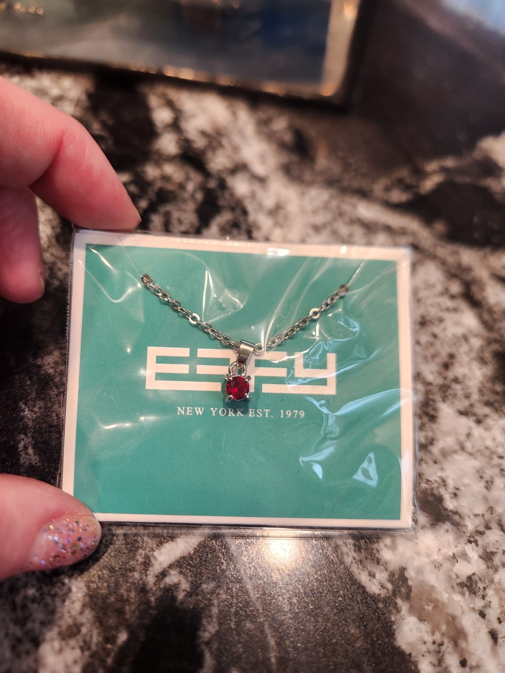 Effy Silver Pendant Necklace with Ruby Red Crystal,  NWT